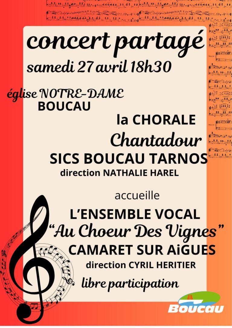 Concert partagé : la chorale Chantadour reçoit l’ensemble vocal « Au Choeur des Vignes »