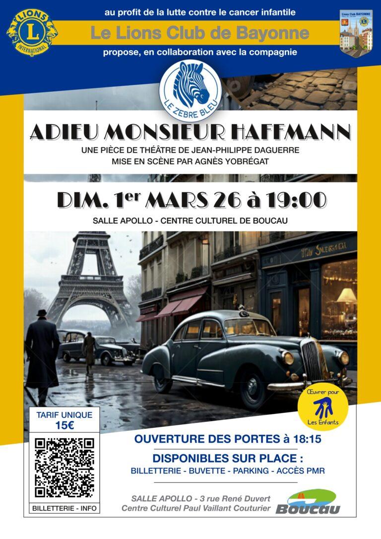 « Adieu M. Haffmann » par la Compagnie Zèbre Bleu