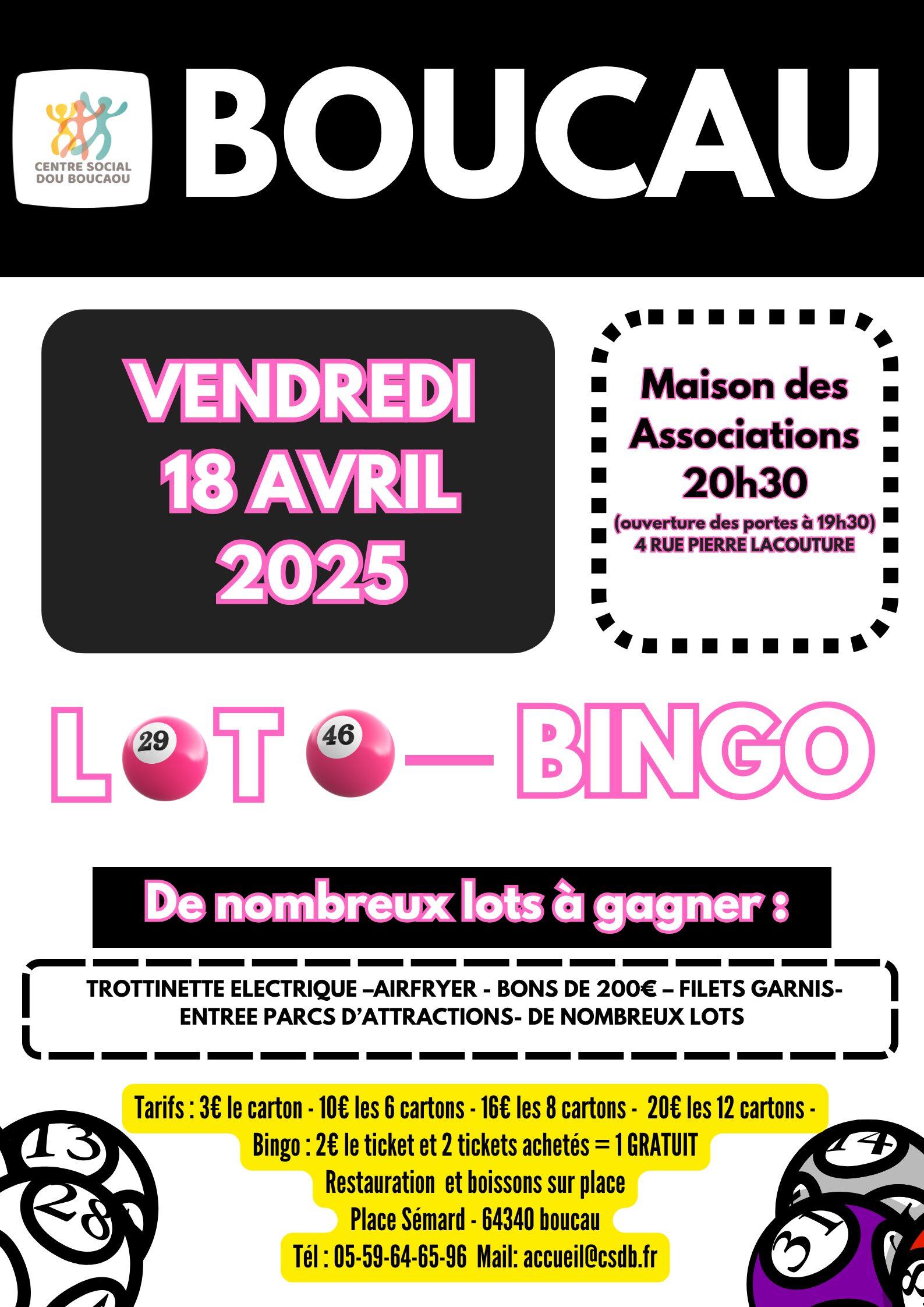 LOTO DU CENTRE SOCIAL DOU BOUCAOU – Mairie de Boucau
