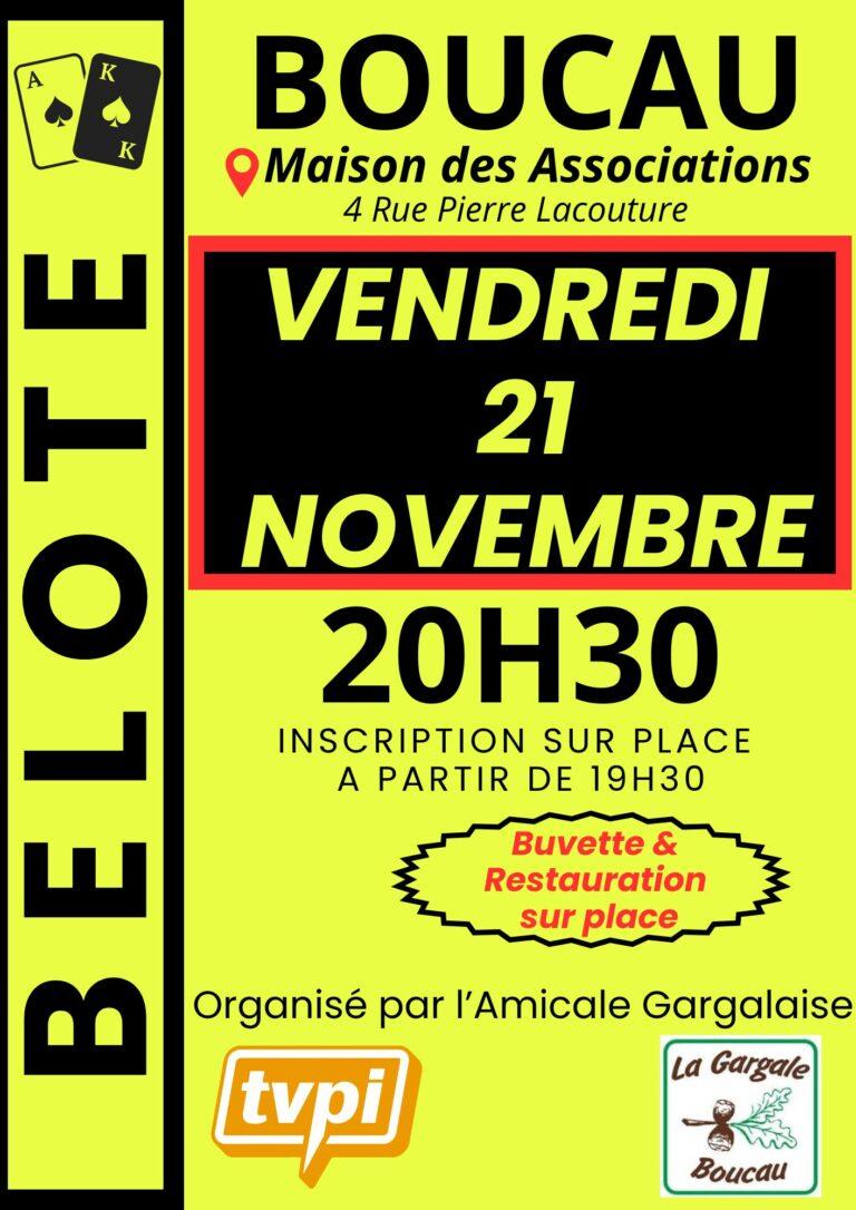 Concours de belote par l’Amicale Gargalaise