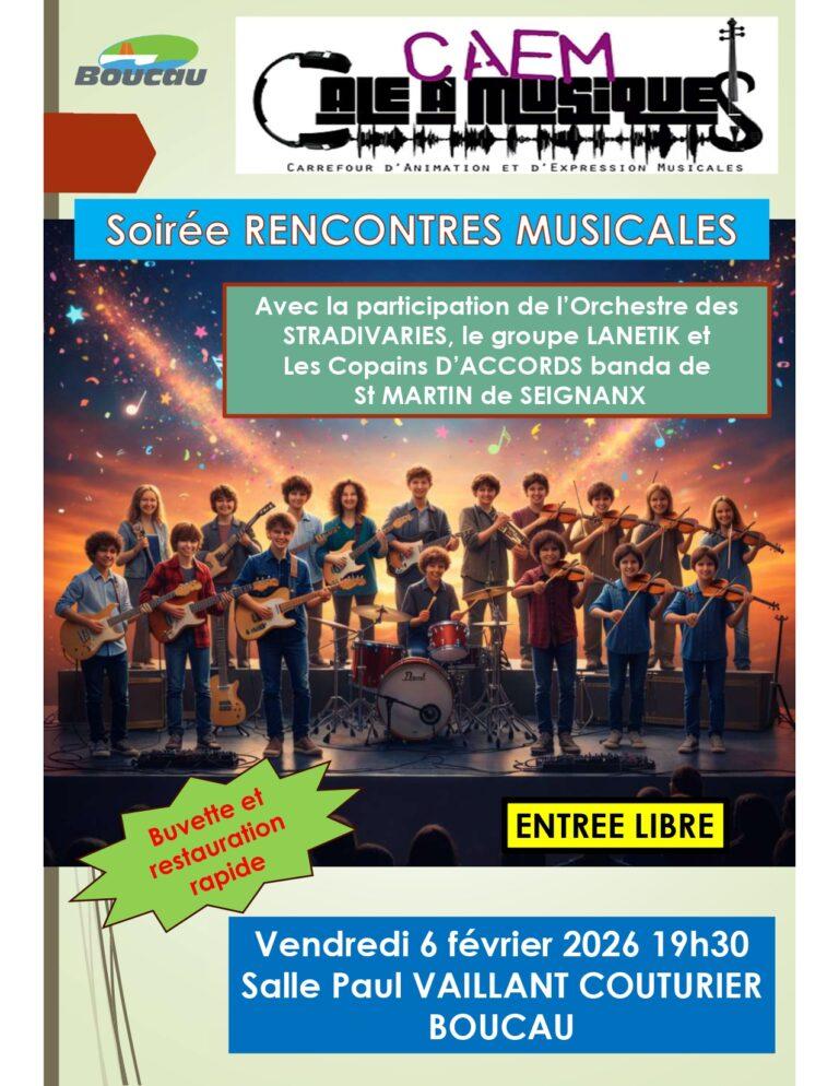 Soirée rencontres musicales proposée par le CAEM