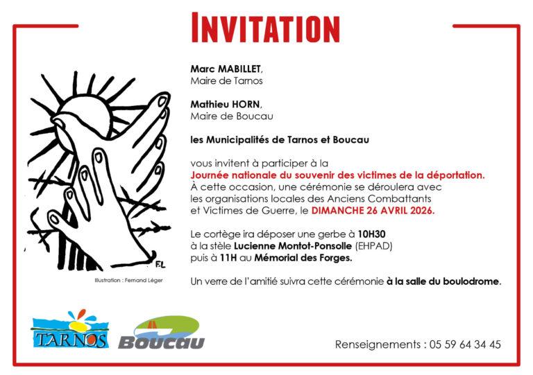 Cérémonie d&rsquo;hommage aux victimes de la déportation