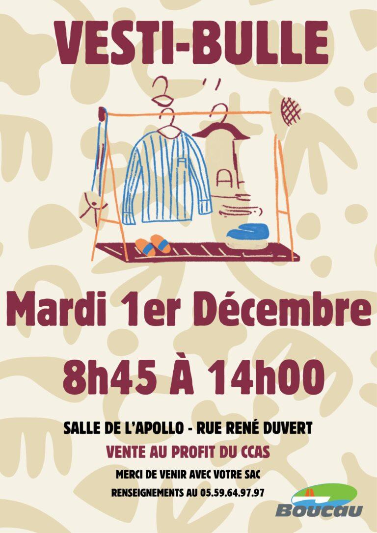 Vente Vestibulle mardi 1er décembre