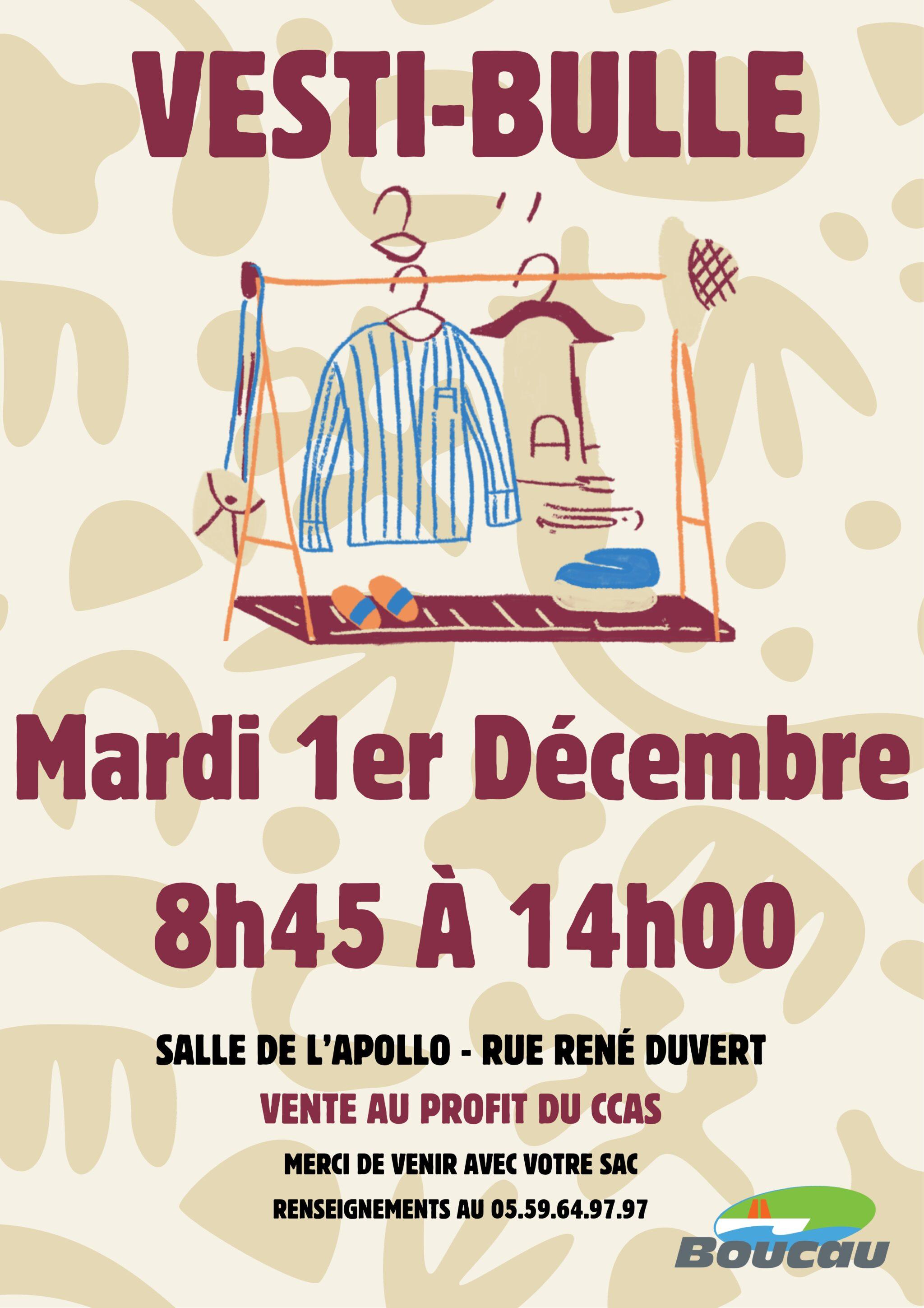 Vente Vestibulle mardi 1er décembre