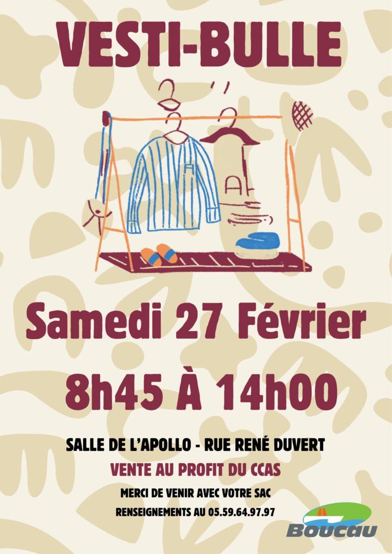 Vente Vestibulle samedi 27 février