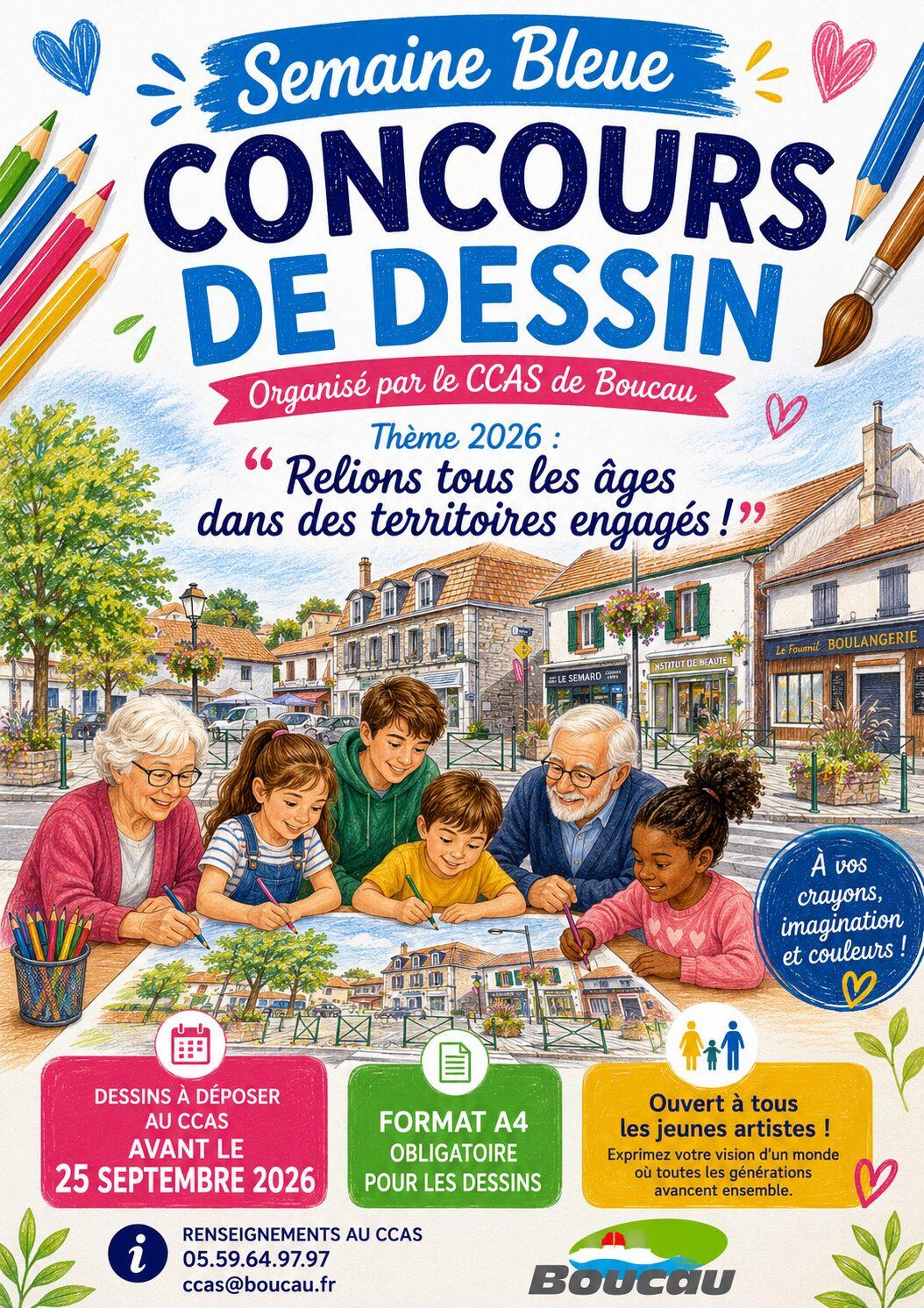 Concours de dessins dans le cadre de la Semaine Bleue