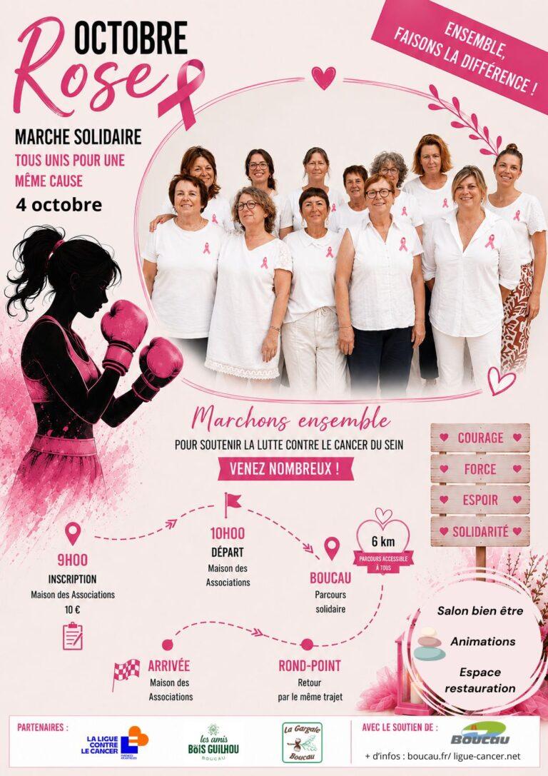 Octobre rose : Marche solidaire le dimanche 4 octobre